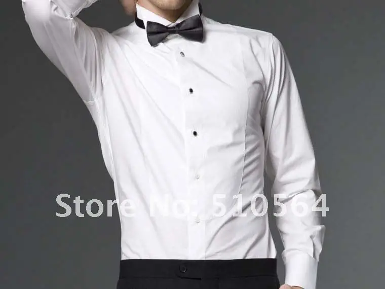 Wholesale Free shipping 100% Cotton Wedding dress shirt Custom Made Tuxedo shirt Groom Bridegroom Shirt