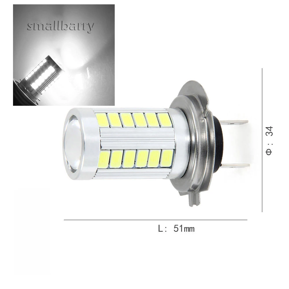 H7 33 SMD светодиодный светильник на голову лампы 5630 чип противотуманный лампа для