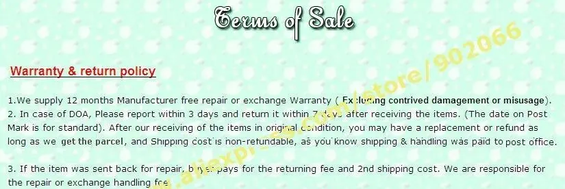warranty