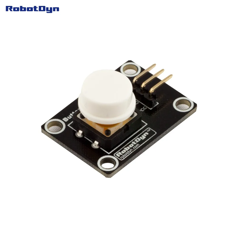 

Button key switch module (WHITE). With LED light of action.
