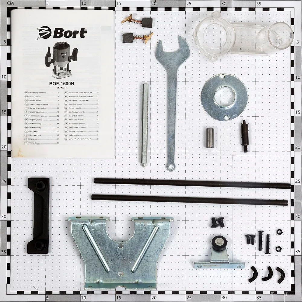 Фрезер электрический Bort BOF-1600N(мощный двигатель 1500 Вт, регулировка скорости, подключение к пылесосу