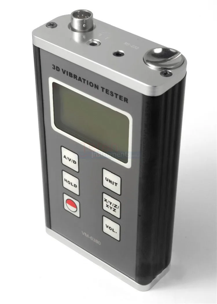 VM-6380 цифровой 3 оси пьезоэлектрический акселерометр Виброметр 3D тестер Виброметр вибратор ускорение
