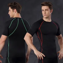 Новое поступление формирователь мужского тела фитнес футболки с коротким рукавом эластичные дышащие быстросохнущие Бодибилдинг укороченные топы MA32