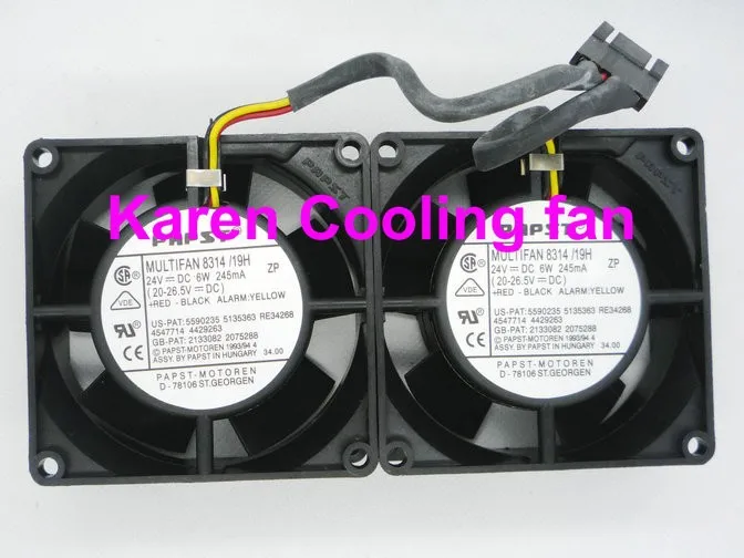 EBM PAPST 8 см 8314/19 H 8032 24 v 6 w 3 проводное Охлаждение Вентилятор 80*80*32 мм комплект 2 шт