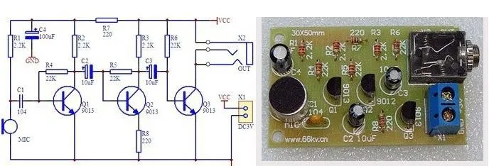 10 шт. комплект многоступенчатого усилителя/с микрофоном electret 3 zoom module SENSOR