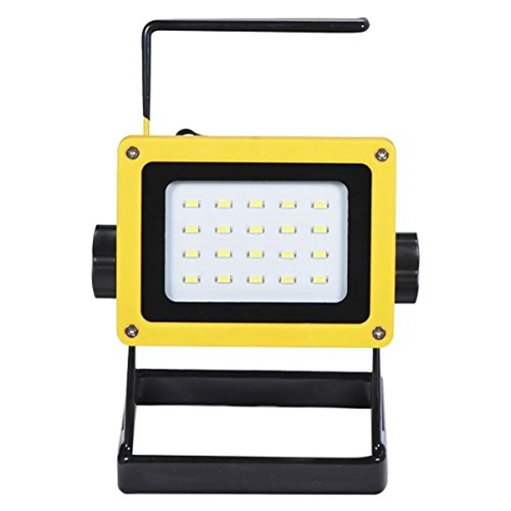 New Portable Spotlight Rechargeable LED Floodlight Movable Outdoor Camping Light 20 led with 3*18650 Batteries Power+AC Charger