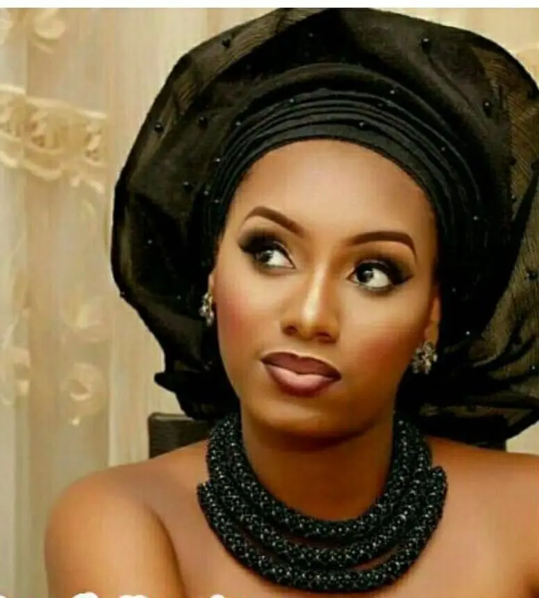 Awesome Nigerian Wedding Beads Teal Crystal Jewelry Set Black Seed Beads Queen Lady Party Jewelry Set Free shipping WA957