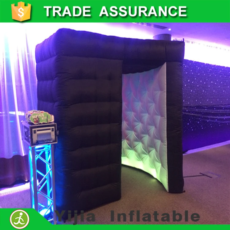 

Hot selling portable led stripes photo booth inflatable