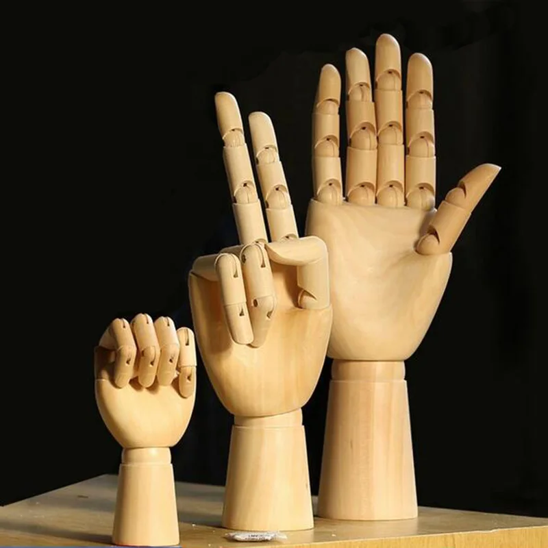Movable joint wooden hand model Creative wooden Hand Model crafts Home