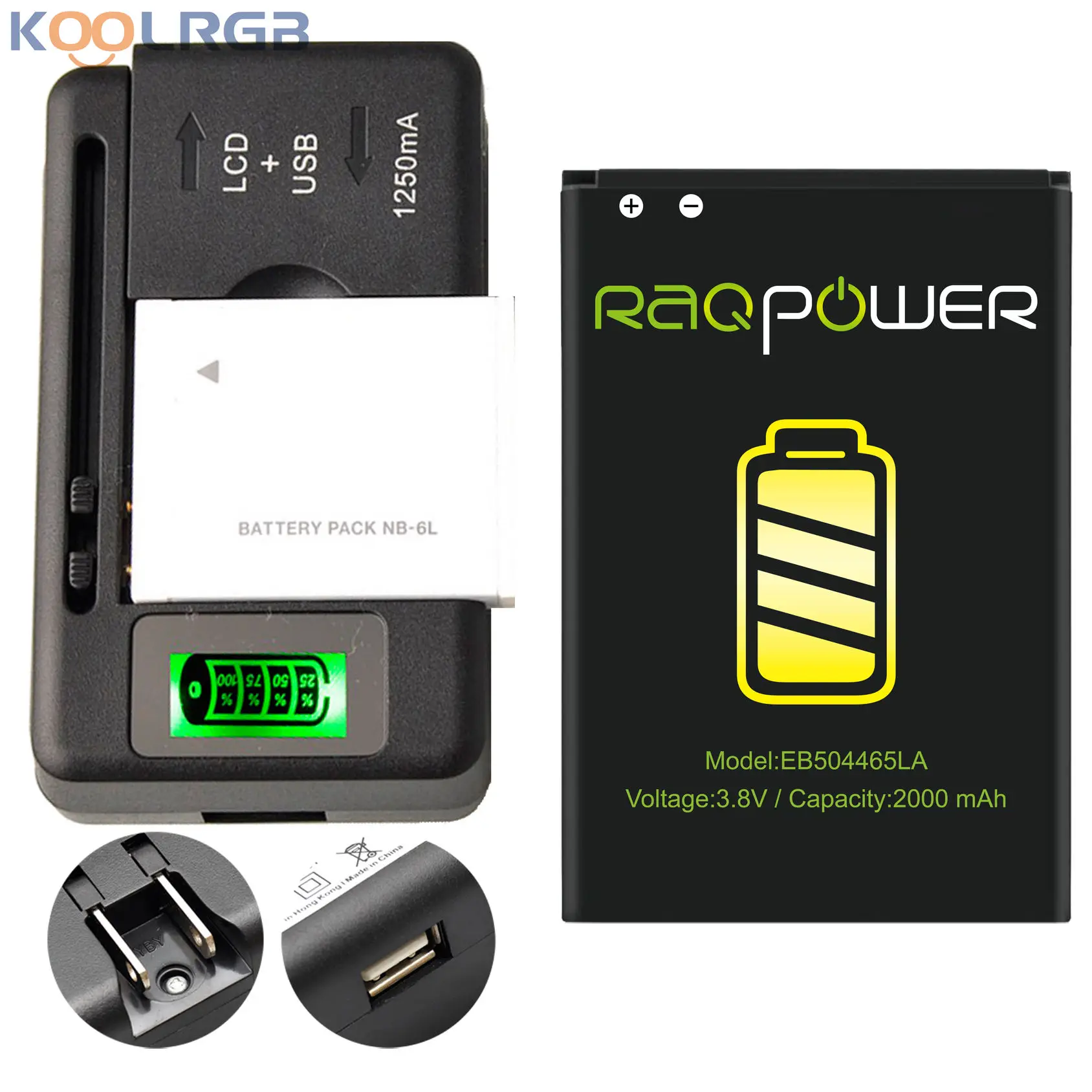 RAQPower EB504465VU High Capacity 2000 mAh + 1 PCS