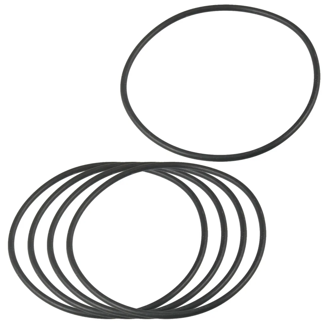 uxcell 150mm x 3.1mm Flexible Rubber O Ring Sealing Washer Black 5 Pcs
