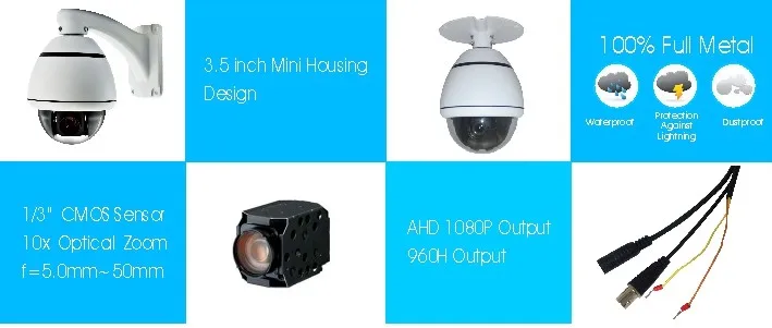 AHD  Mini High Speed Dome Camera