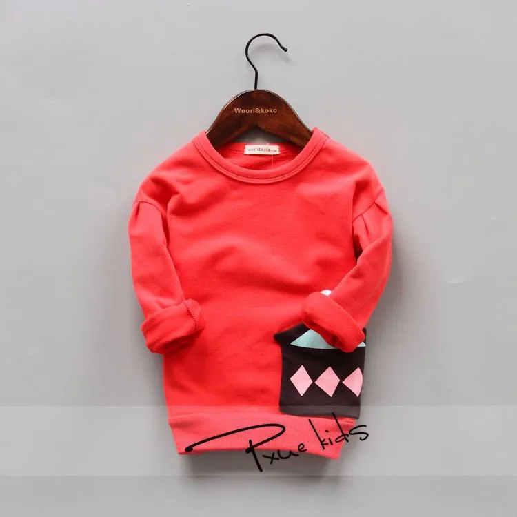 Одежда для детей; хлопковый свитер для девочек, с круглым вырезом и принтом; свитшот для мальчиков; новинка; детская одежда на весну-осень; 3 цвета - Цвет: 02