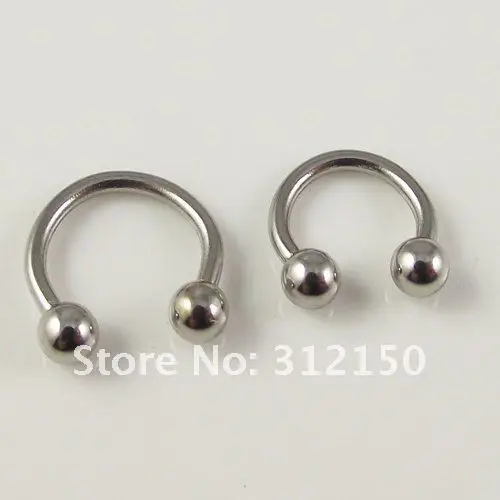 120 шт. Бесплатная доставка Нержавеющая сталь Tragus Кольцо Ноздря кольцо в носу смешанные размеры круговой пирсинг Бал Подкова Кольца
