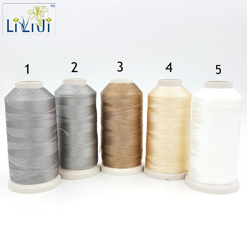 

Shining Silk Nylon Stread 3Strands Thread 0.2mm approx 1800 Meter for DIY Jewelry beads/forTassel Grey/Cream/White Series No.1-5