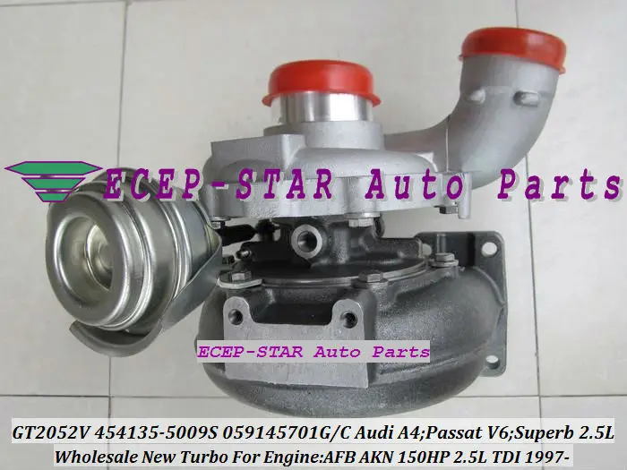 GT2052V 454135-5009 S 454135 059145701G/C Turbo турбонаддув для Audi A4 SKODA Superb VW PASSAT V6 1997-AFB AKN 2.5L TDI 150HP