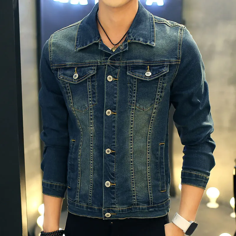 Модный Тренд Нового Прибытия мужские Джинсы Куртка для Зимой или Осенью Лучшие