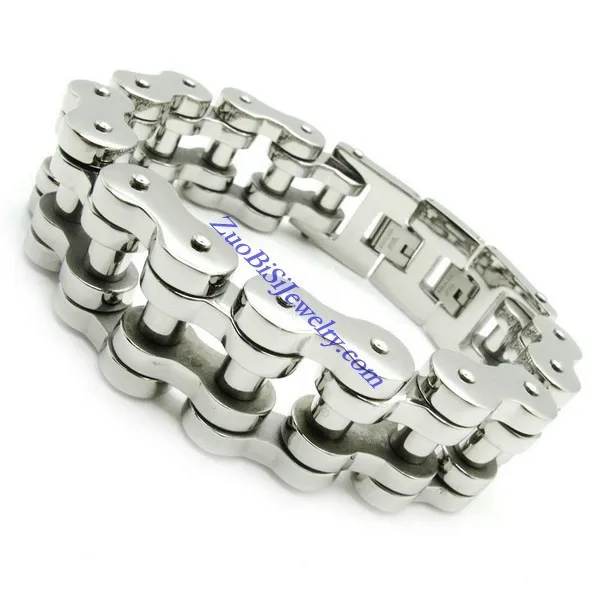 21MM Huge&Heavy Mens Boys Chain Fashion Links Bracelet 316L Stainless Steel Motorbike Bangle Charm Biker 9.0inches x0.82inch