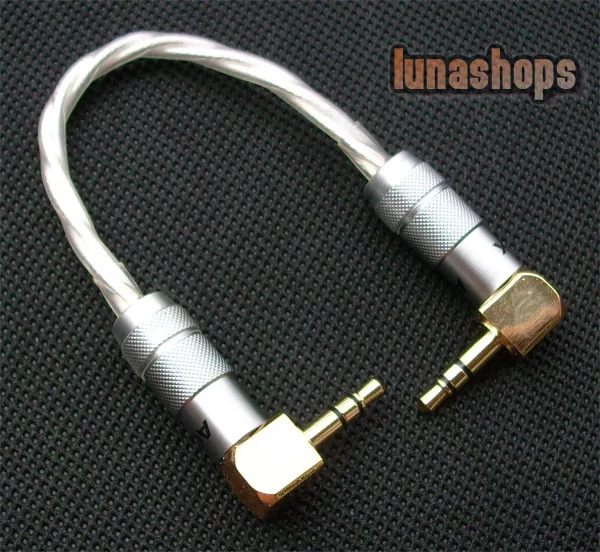 LN002267 Hifi 90 градусов 3,5 мм DIY штекер на 90 градусов Мужской Аудио серебряный кабель адаптер для усилителя декодер ЦАП