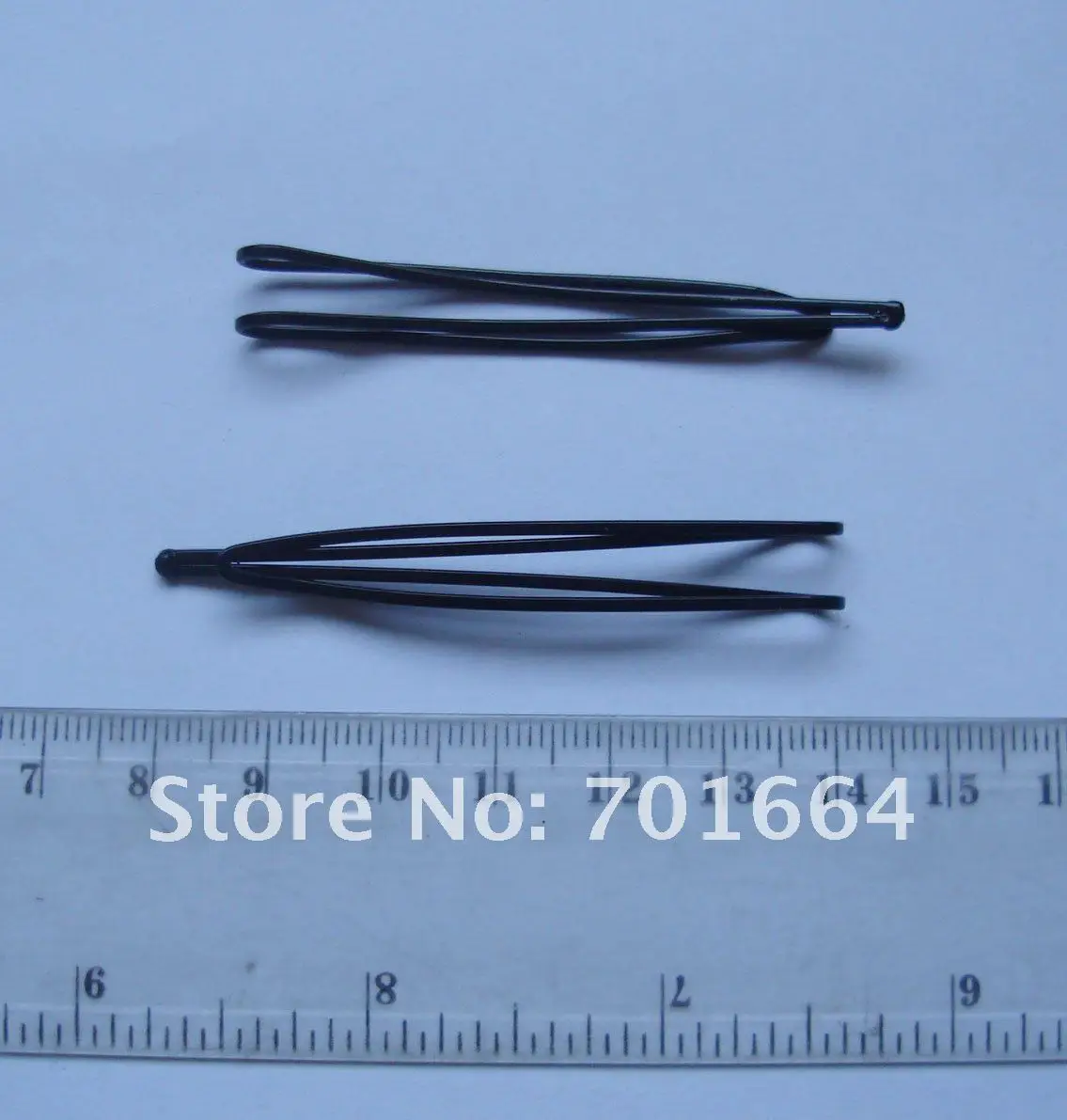Bargain for Bulk unique 6.0cm black plain  single prong metal bobby pin with smooth tips at nickle free and lead free quality