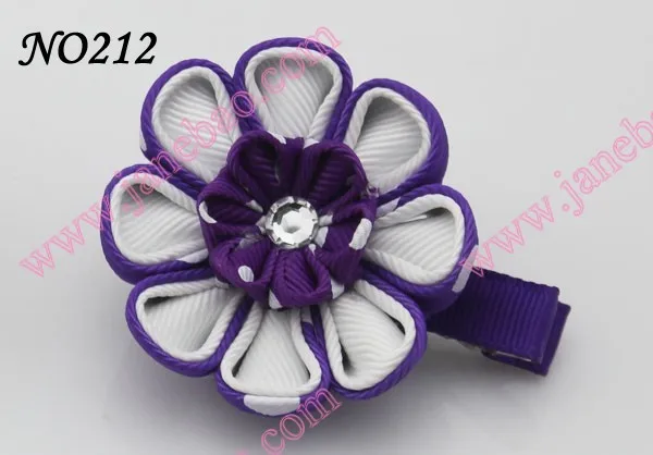 Новые 280 шт. " два слоя Kanzashi цветок заколки моды девушка Bow заколки