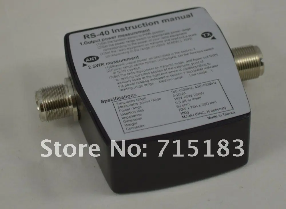 NISSEI SWR метр RS-40 144/430 MHz Диапазон измерения диапазона 200 w RS40 измеритель мощности, замена redot 1050A