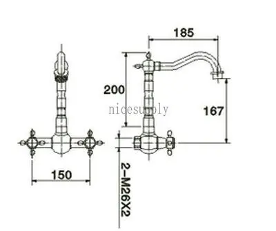 Античный медный кран b633 кухонная раковина смеситель кран