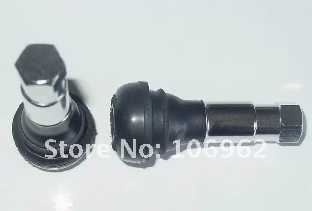 Wholesale - 100 pcs/lot TR413C Chromed sleeve tire (tyre) valves snap-in tubeless valves (natural rubber) for passenger cars