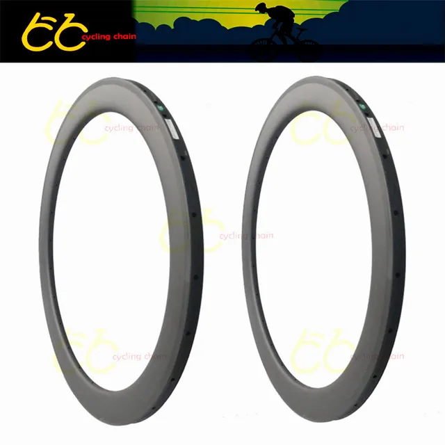 Best price at $137 Cheap 700C Road Bike Carbon Rim with 23mm U shape Carbon of 50mm Tubular Rim one piece