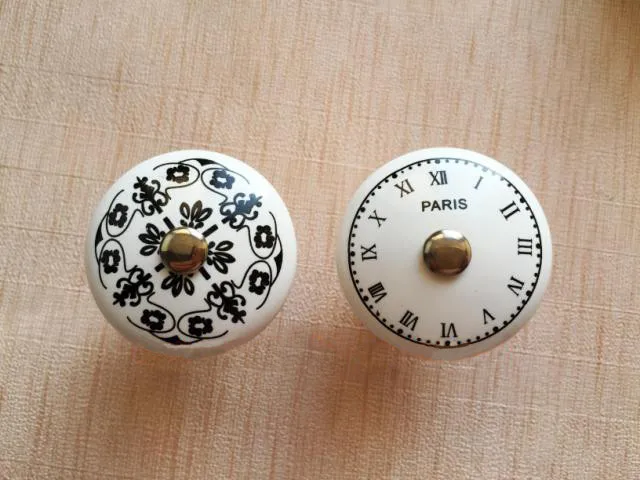 5Pcs Ceramic Modern Simple Design Cabinets Handle ( Diameter:38MM)