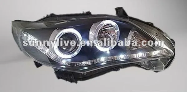 Corolla Altis светодиодный головной фонарь Angel eyes 2011-2012 года LD
