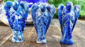 

1pcs lovely figurine Lapis Lazuli Crystal Healing Angel for wedding gift