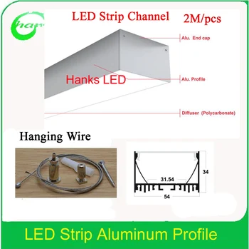 

10pcs 2M led strip channel customized 2m LED Aluminum profile with lens for ceiling or wall light LED Bar light led wholesale