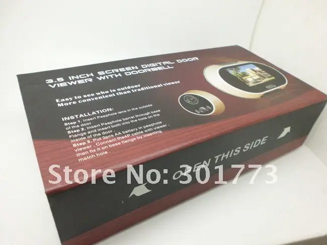 Free shipping digital door viewer with doorbell and do not disturb function