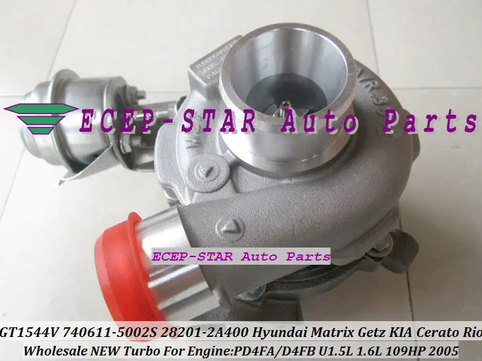 GT1544V 740611-5002 s 28201-2A400 740611 782403 Турбокомпрессор Для Hyundai Matrix Getz для KIA Cerato Рио 05 D4FA D4FB U 1.5L 109HP