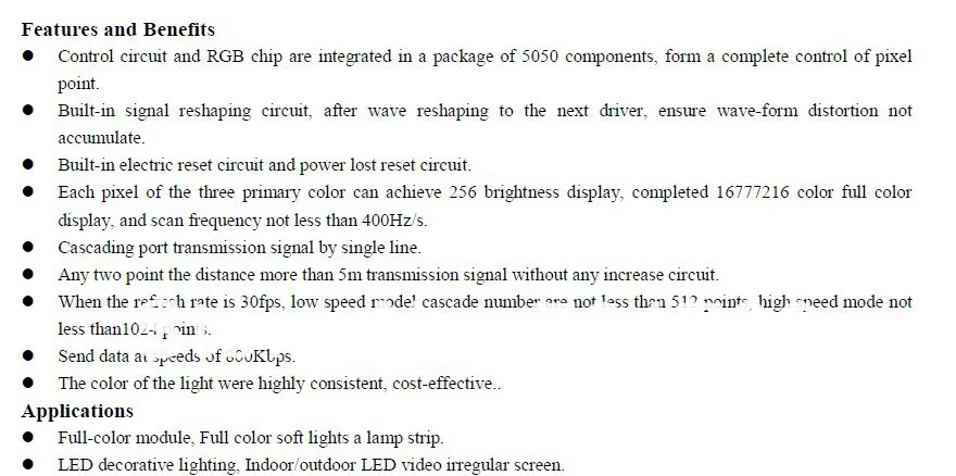 WS2812 светодиодный, 5050 SMD RGB светодиодный со встроенным WS2811 IC; 1000 шт./пакет