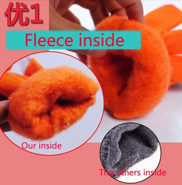 2019 Winter Fashion Women Men Warm Fleece Gloves Neon Knitted Gloves For phone Smartphone