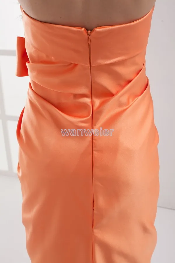 Фирменный стиль одежды дизайн гольфы vestidos formales платье индивидуальные лук оранжевый Платья Невесты
