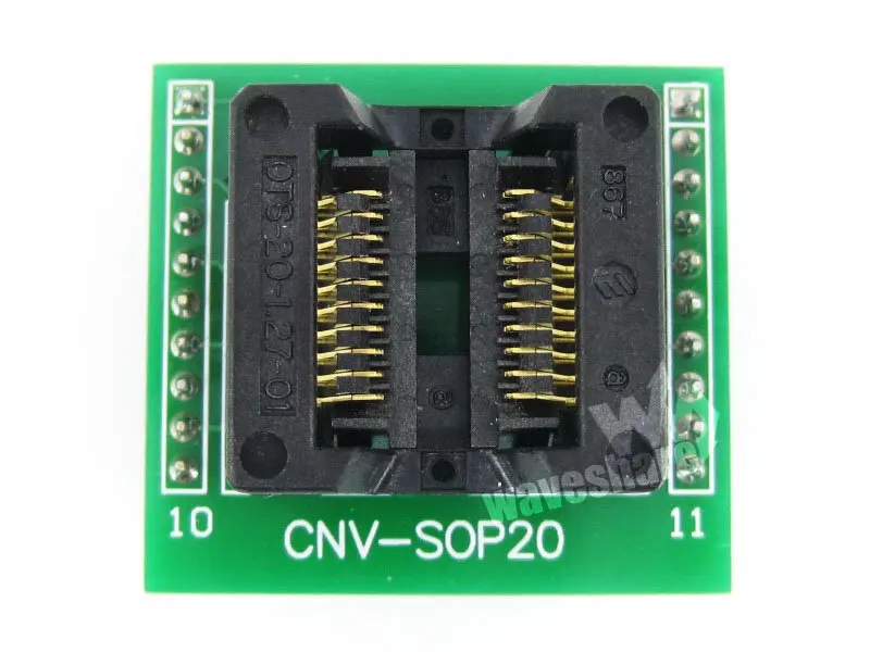 SOP20 для DIP20# SO20 SOIC20 OTS-20-1.27-01 Enplas IC программирования адаптер Тесты Burn в гнездо 1,27 мм Шаг 5,4 мм Ширина