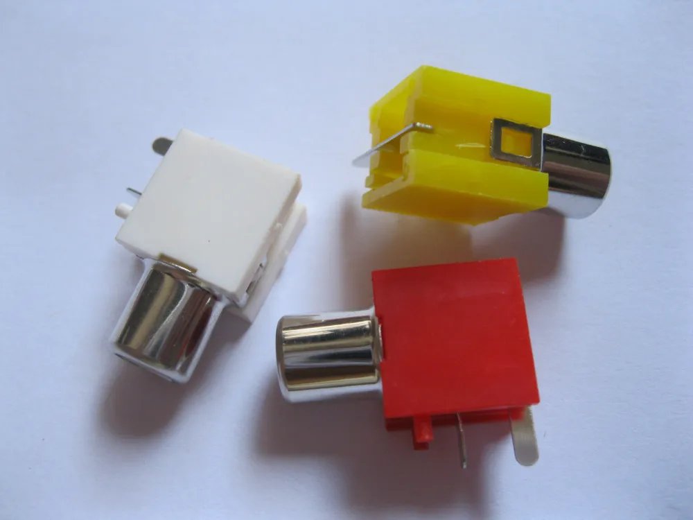 AV-8.4-1 AV Pin Jack 3 цвета RCA женское аудио-видео AV Разъем 240 шт в партии
