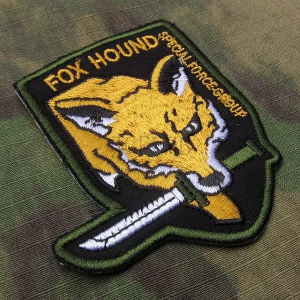 Черная вышитая нашивка MGS FOX HOUND Special Force Group B1974