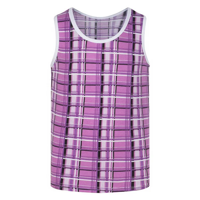 Y117 Austinbem, хит, мужская спортивная одежда, Пляжная футболка, жилет для спортзала, бега, жилет для фитнеса, топ, клетчатый мужской баскетбольный жилет - Цвет: Фиолетовый
