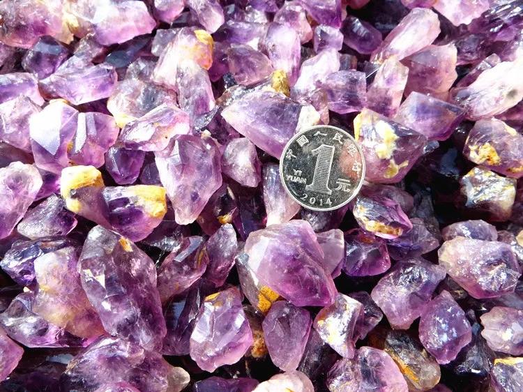 100g natural amethyst crystal small rough stone quartz points beautiful