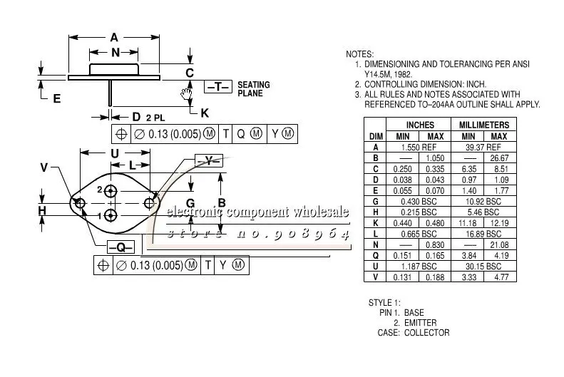 2N3055 60 v 15A NPN полупроводниковый Триод усилитель мощности