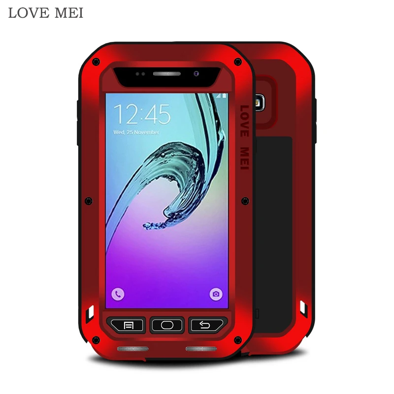 imágenes para AMOR MEI Para Samsung A5 Caja de Lujo de Aluminio Duro A Prueba de Golpes de Silicona armadura Caso Caja Del Teléfono para Samsung A3 2016 A7 A8 A9 cubierta imágenes para AMOR MEI Para Samsung A5 Caja de Lujo de Aluminio Duro A Prueba de Golpes de Silicona armadura Caso Caja Del Teléfono para Samsung A3 2016 A7 A8 A9 cubierta