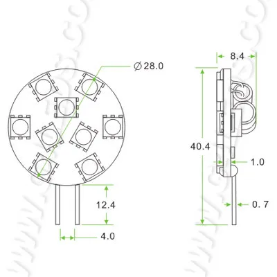 G4 База 9LED SMD 5050 широкое напряжение AC/DC10-30V круглая доска 180-198LM яхты лодки кораблей автомобилей тележки 5 шт/л