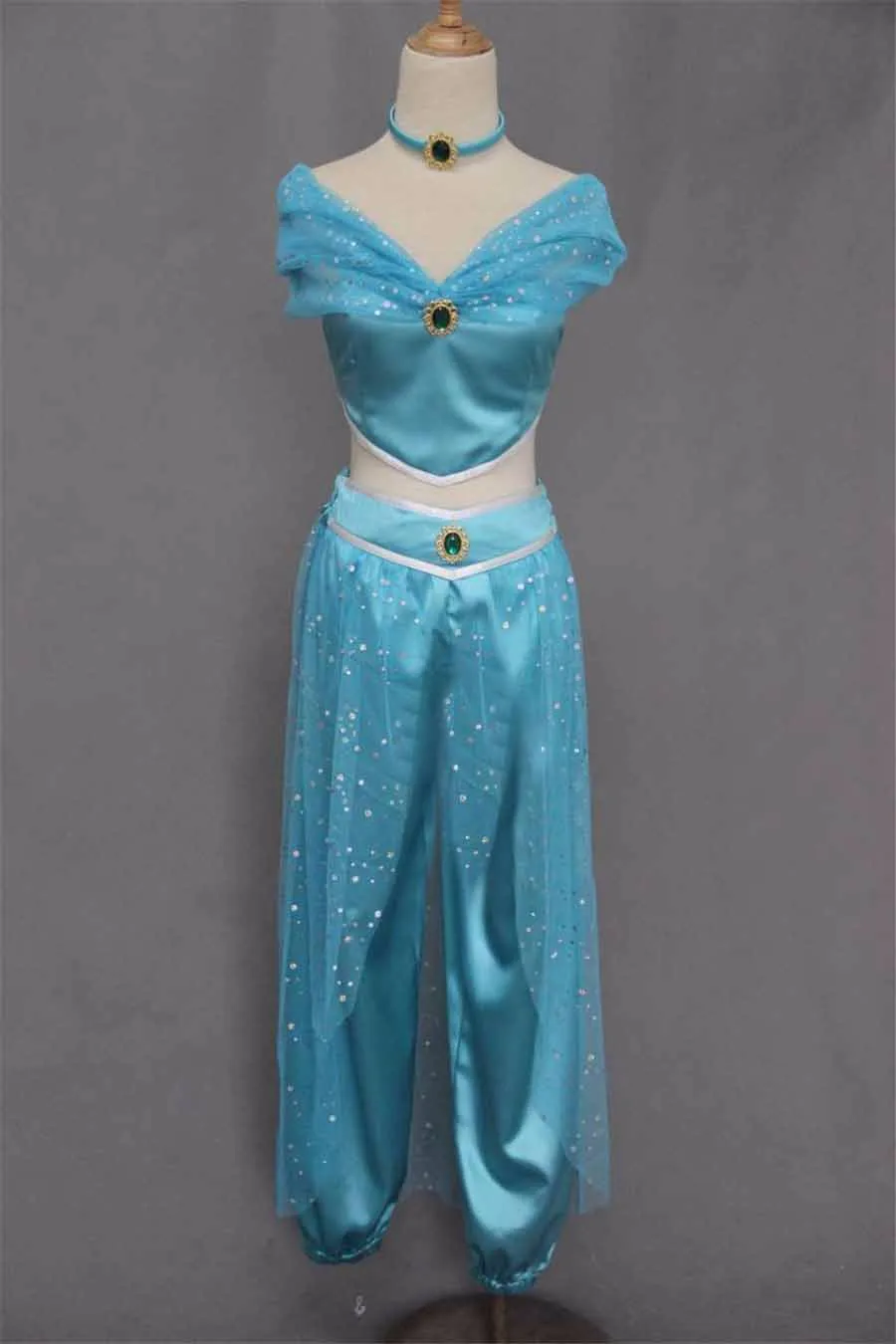 Горячие Продажи Элегантная Аладдин Жасмин Принцесса Танцовщицы Косплей Костюм