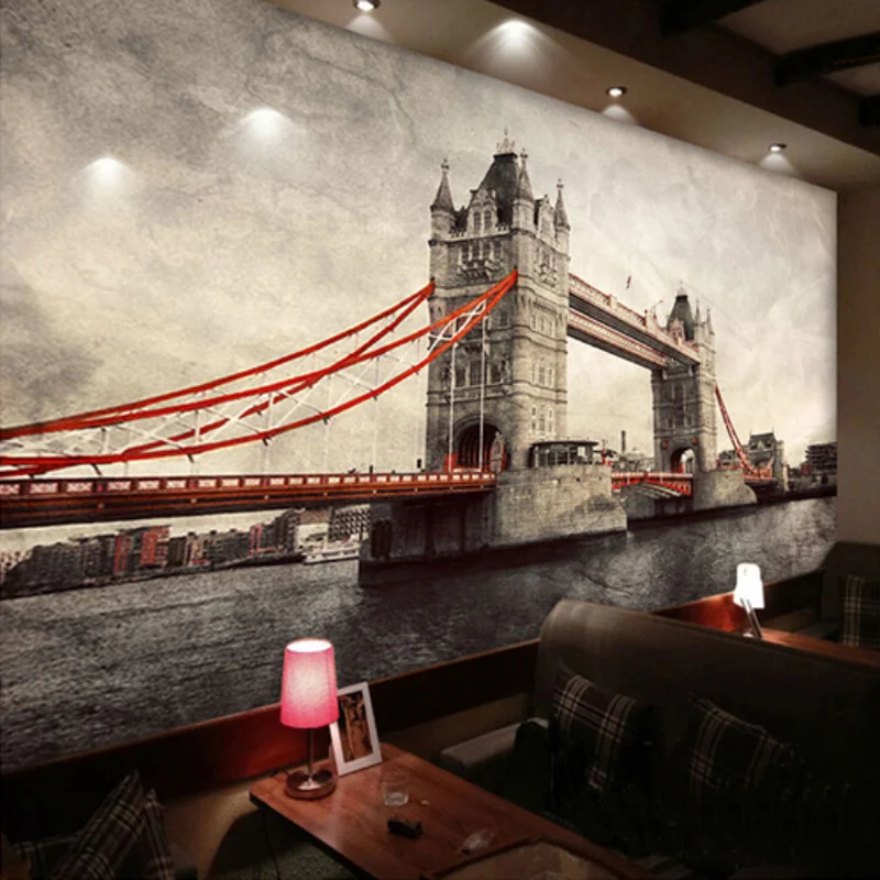 Mural 3D de pared Paisaje Tower Bridge de Londres Ciudades y pueblos MURALES 3D DE PARED Negocios