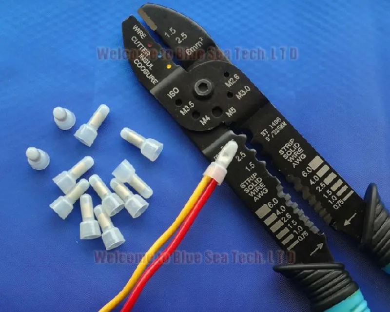 200 шт. хорошо нейлон колпачков 12-10 AWG Провода Инструменты для наращивания волос ce5 4 мм 5.5mm2 Терминалы близко- конец Провода терминал