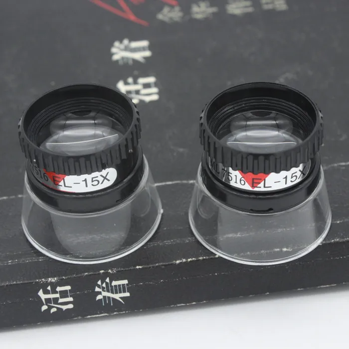 15X Cylindrical Magnifier Portable Plastic Magnifying Glass Loupe for Identification and Observation
